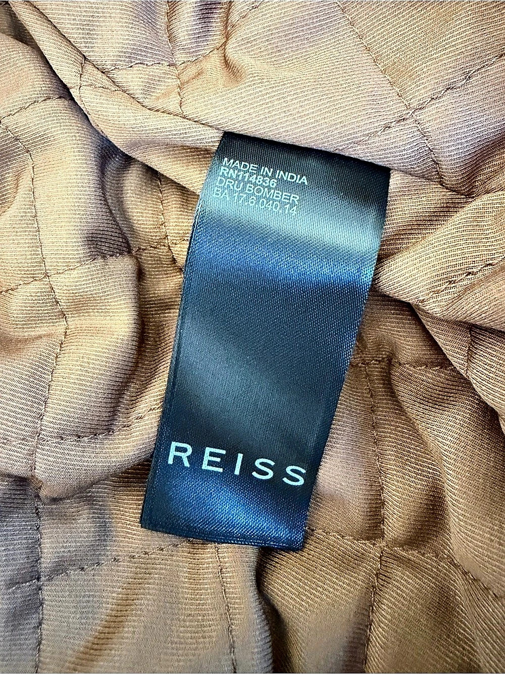 Reiss Tan Dru Atelier Leather
Latched-Collar Bomber Jacket - Picture 7 of 11